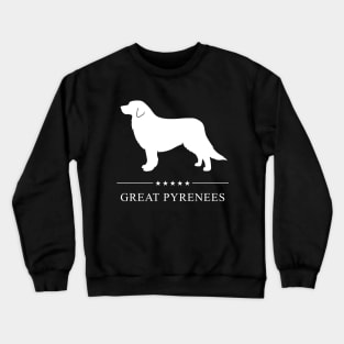 Great Pyrenees Dog White Silhouette Crewneck Sweatshirt